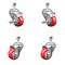 Service Caster 3.5 Inch Red Polyurethane Swivel 12mm Threaded Stem Caster Brake SCC, 2PK SCC-TS20S3514-PPUB-RED-TLB-M1215-2S2 - alternate 1